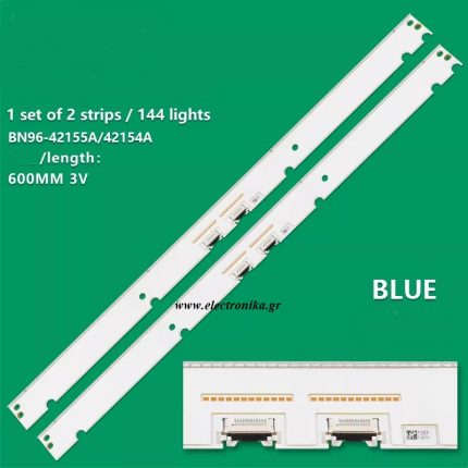 SAMSUNG LED BAR SET 55" BN96-42401A , 144LED , 600MM ,3V , blue light , 2TMX.